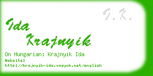 ida krajnyik business card